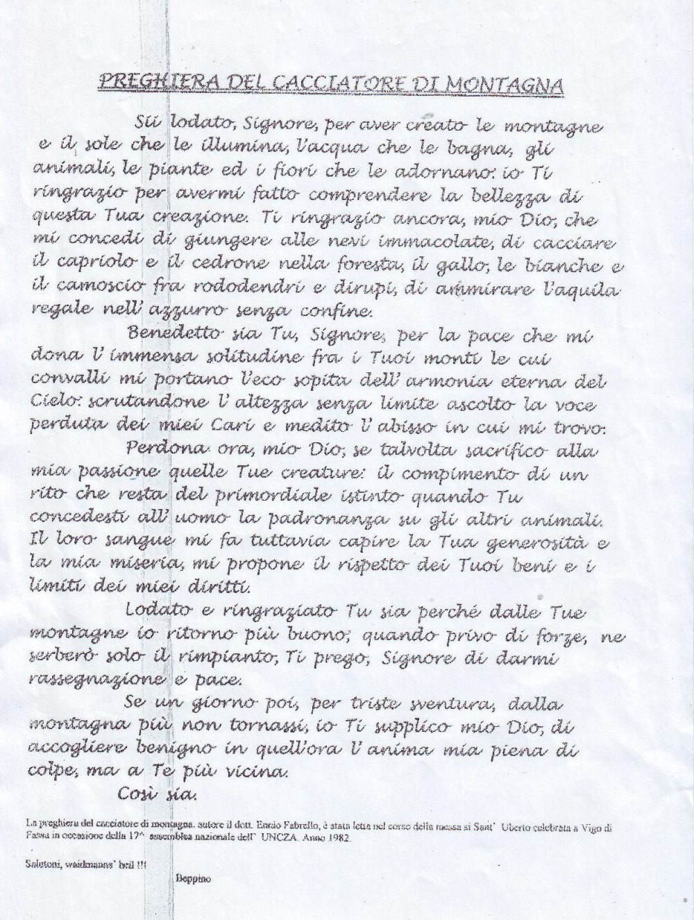 Preghiera Del Cacciatore Gruppo Conduttori Cani Da Traccia